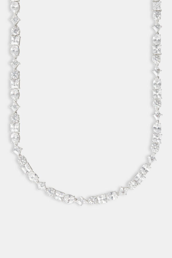 Mixed Shape Clear Stone Tennis Chain - 6mm