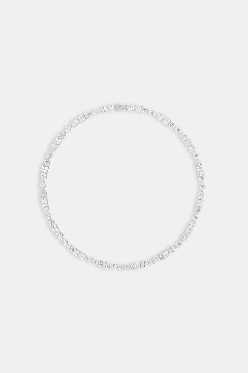 Mixed Shape Clear Stone Tennis Chain - 6mm