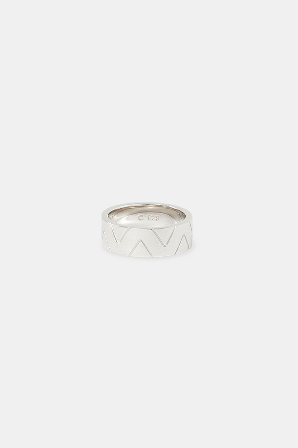 Polished Chevron Ring - 8mm