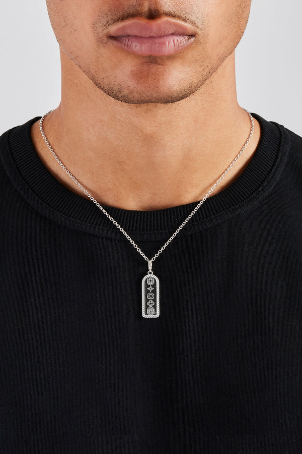 Polished Motif Outline Pendant Necklace - 30mm