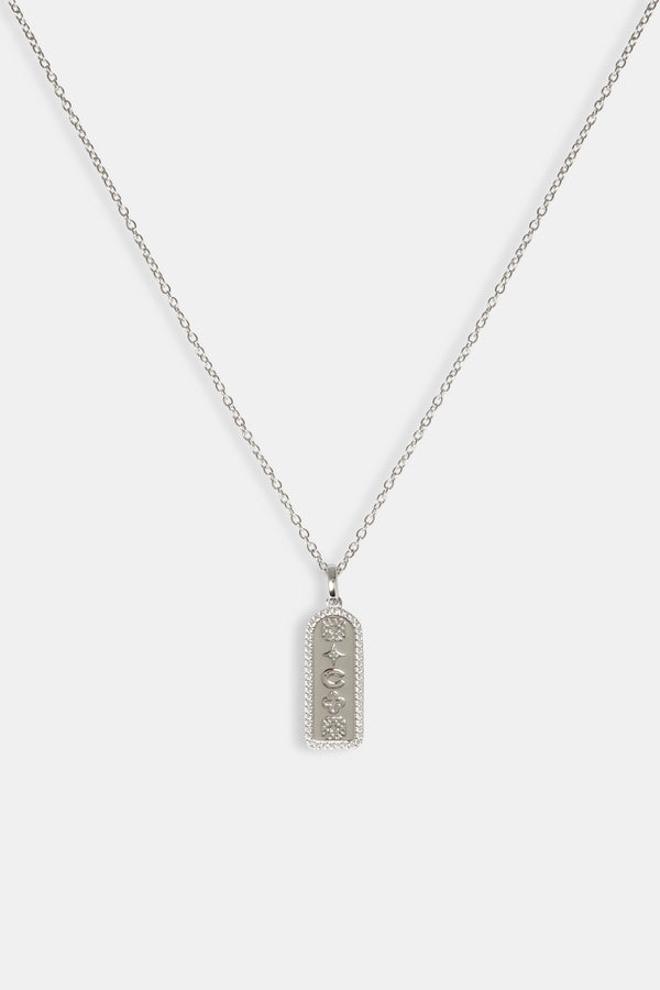 Polished Motif Outline Pendant Necklace - 30mm