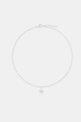 10mm Star Pendant Necklace - White