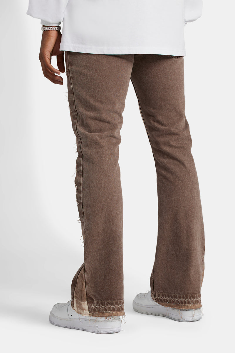 Carpenter Panelled Flare Fit Jeans - Brown | Mens Denim | Shop Jeans at  CERNUCCI.COM – Cernucci
