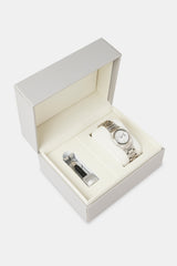 Cernucci White Dial Polished Watch - Silver