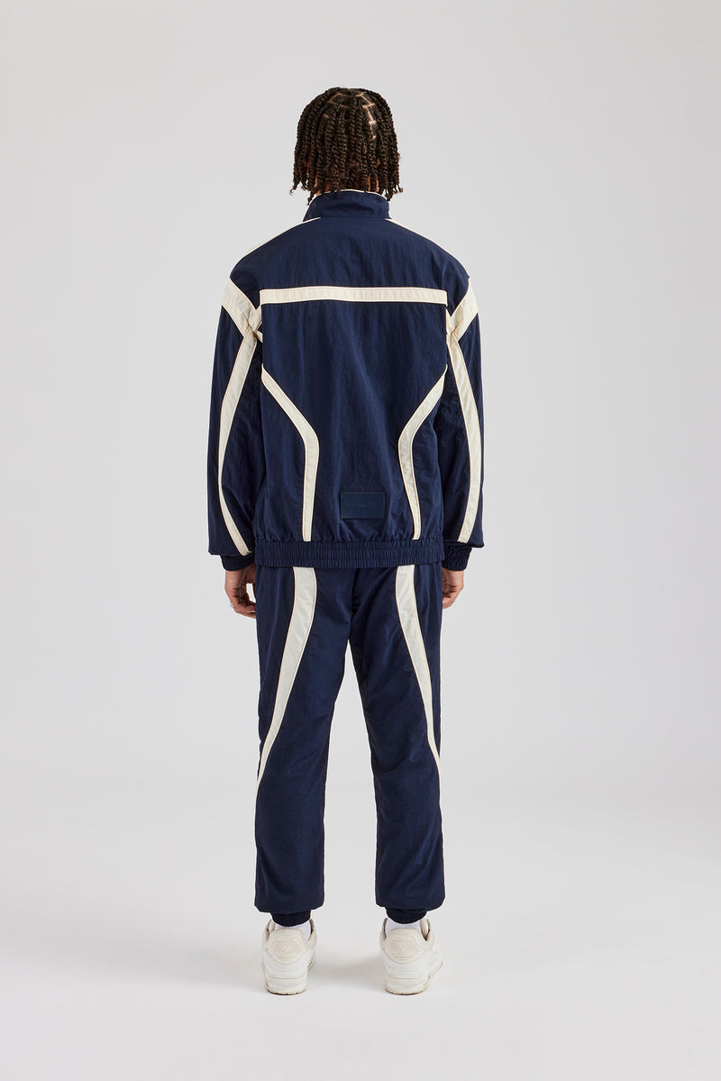 CCC Nylon Zip Through Tracksuit - Navy Blue