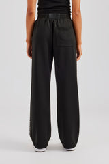 Stud Wide Leg Jogger - Black