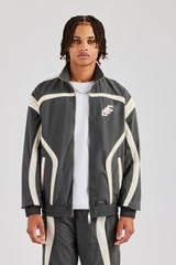 CCC Nylon Zip Through Jacket - Charcoal