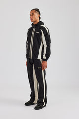 Cernucci Contrast Panel Nylon Tracksuit - Black