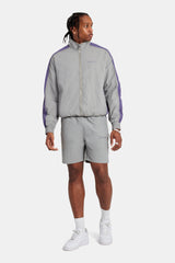 Cernucci Panelled Nylon Track Jacket & Short Set - Charcoal