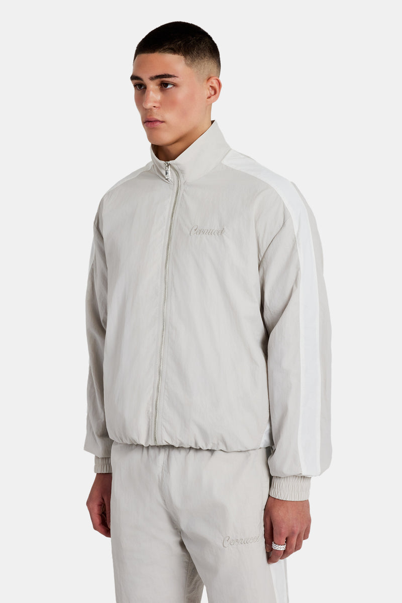 Cernucci Panelled Nylon Track Jacket - Stone