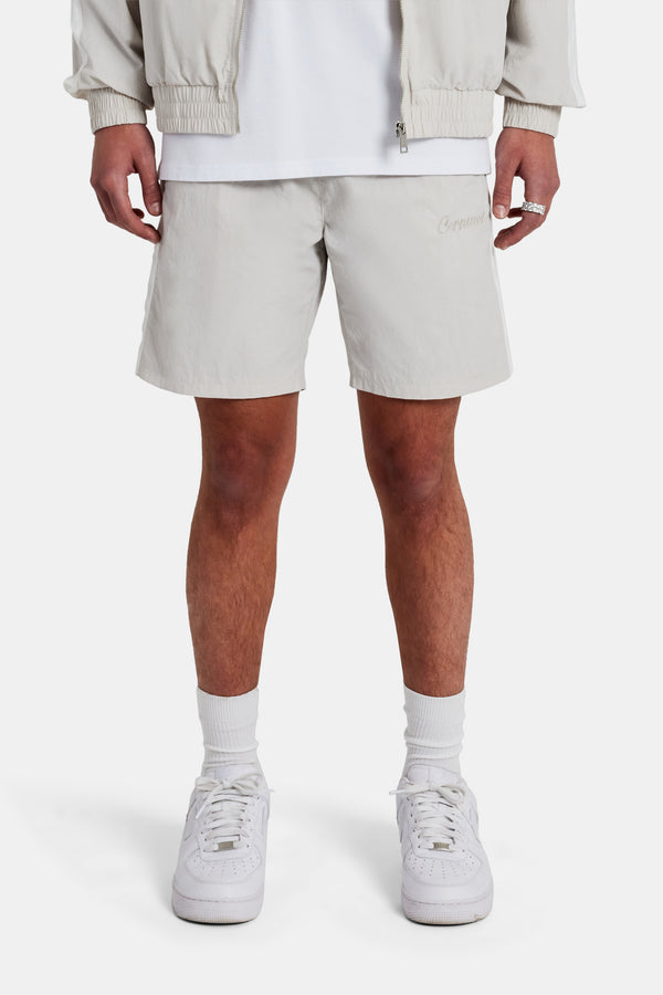 Cernucci Panelled Nylon Relaxed Short - Stone