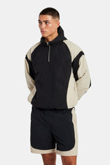 Nylon Hooded Track Jacket - Black