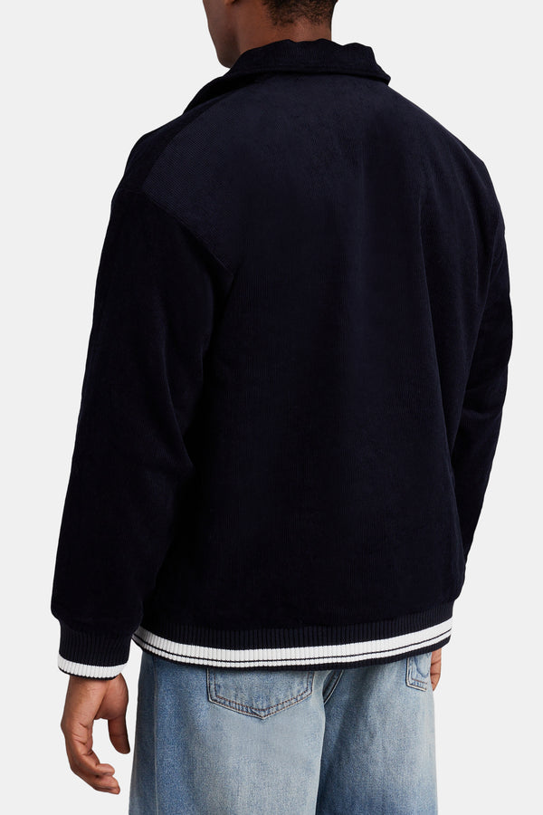 Corduroy Harrington With Sports Rib - Navy