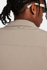 Textured Revere Shirt - Stone