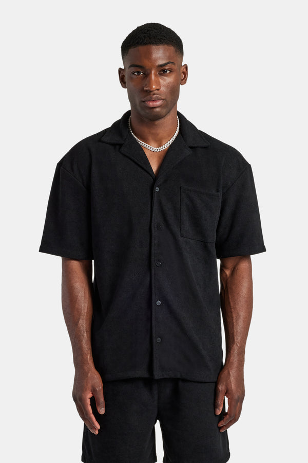 Heavyweight Textured Shirt - Black