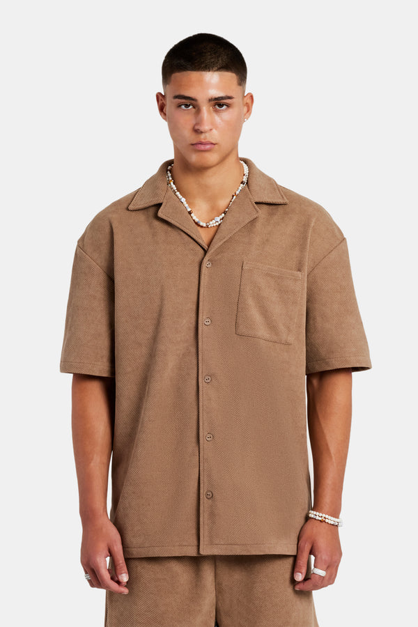 Heavyweight Textured Shirt - Mocha