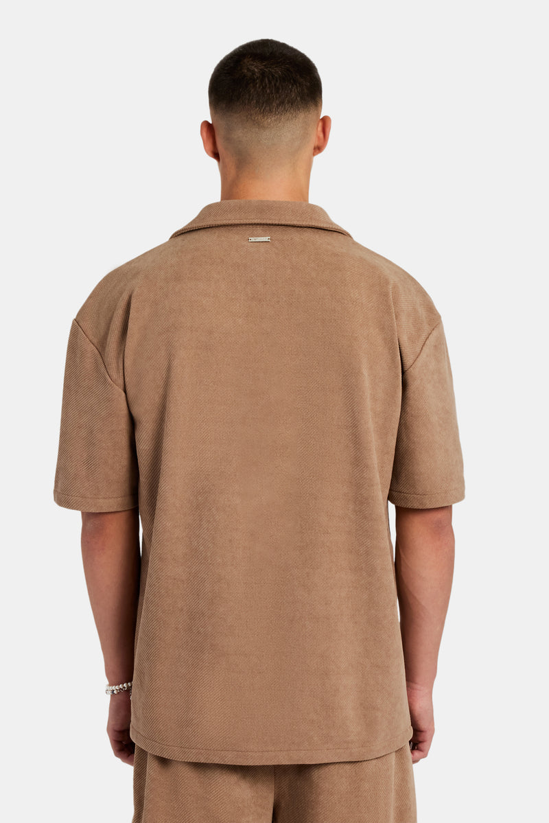 Heavyweight Textured Shirt - Mocha