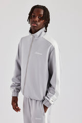 Contrast Panel Track Jacket - Grey