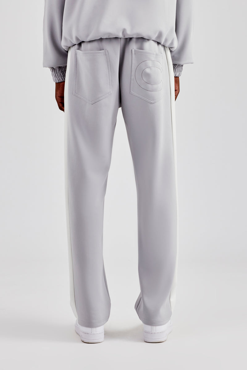 Contrast Panel Track Pant - Grey