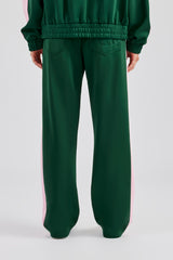 Womens Contrast Panel Track Pant - Green