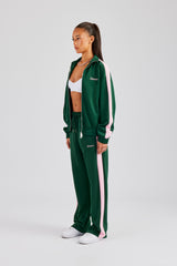 Womens Contrast Panel Tracksuit - Green