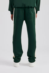 Contrast Panel Track Pant - Forest