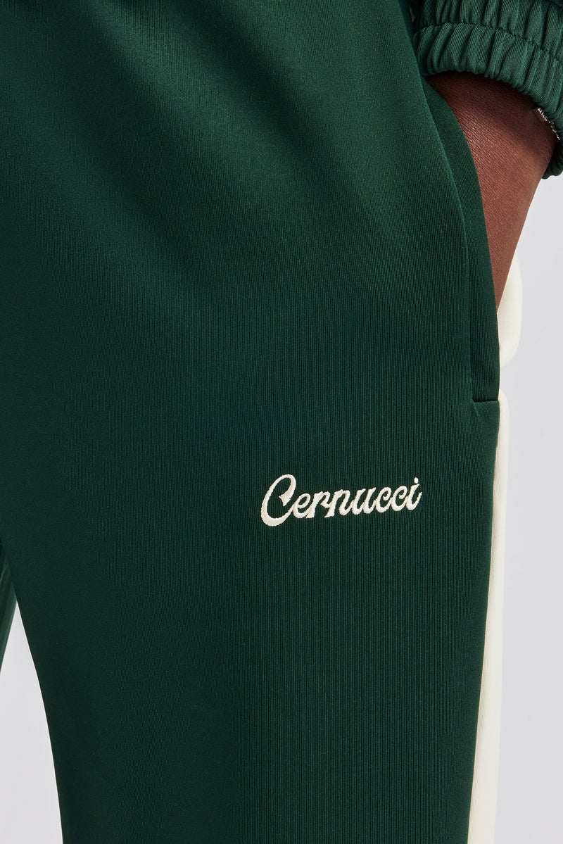 Contrast Panel Tracksuit - Forest Green