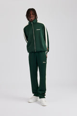 Contrast Panel Tracksuit - Forest Green