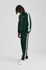 Contrast Panel Tracksuit - Forest Green