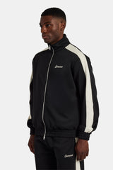 Contrast Panel Track Jacket - Black