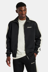 Contrast Panel Track Jacket - Black