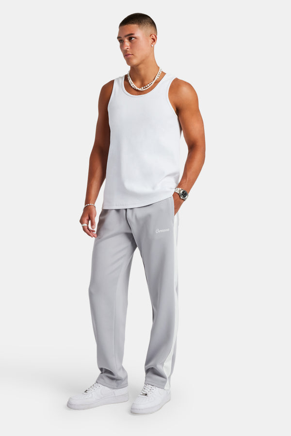 Contrast Panel Track Pant - Grey