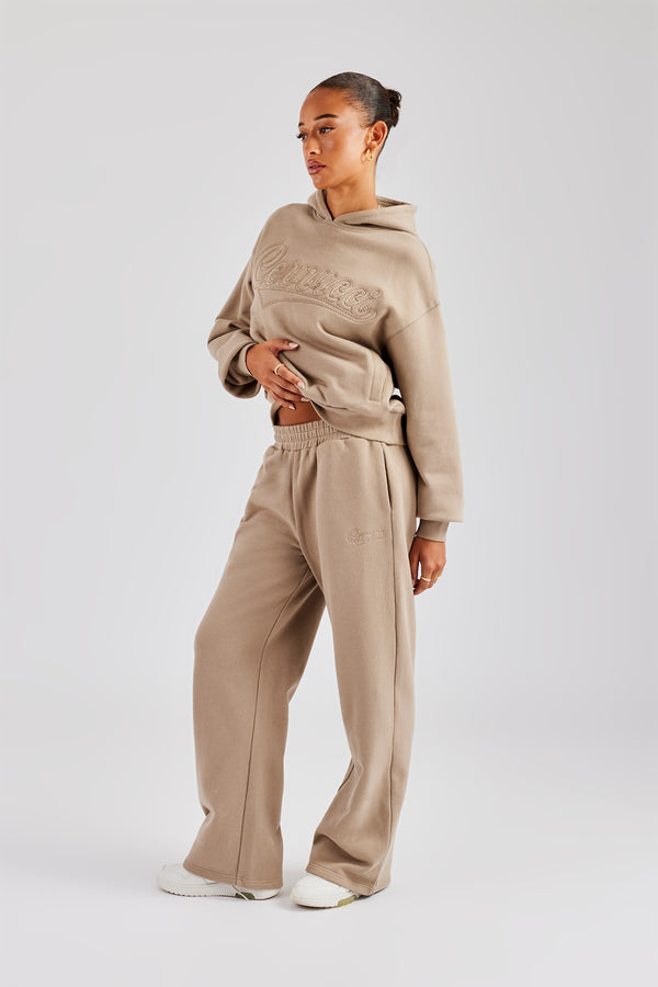 Rope Embroidery Tracksuit - Taupe