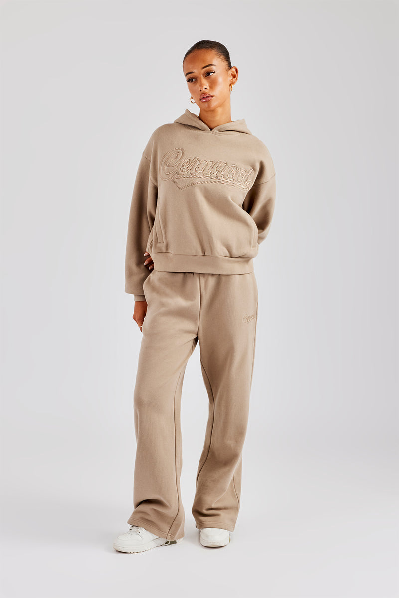 Rope Embroidery Tracksuit - Taupe