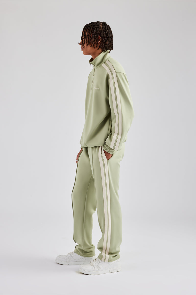 Zip Through Taping Tracksuit - Sage