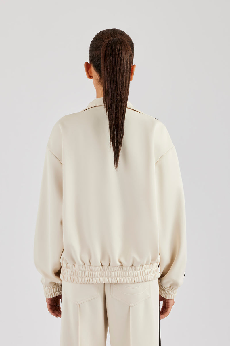 Zip Through Taping Track Jacket - Off White