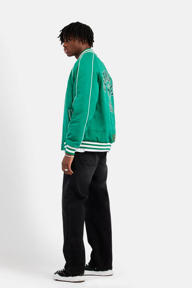 Varsity Bomber Jacket - Green