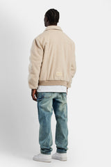 Wool Harrington Jacket - Beige