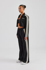 Cropped Harrington Taping Tracksuit - Black