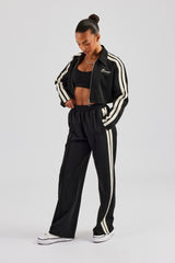 Cropped Harrington Taping Tracksuit - Black