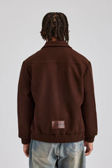 Pocket Twill Harrington Jacket - Chocolate