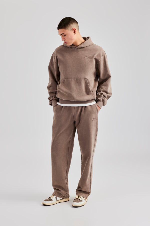 Washed Hooded Tracksuit - Taupe