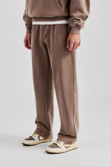 Washed Straight Leg Jogger - Taupe