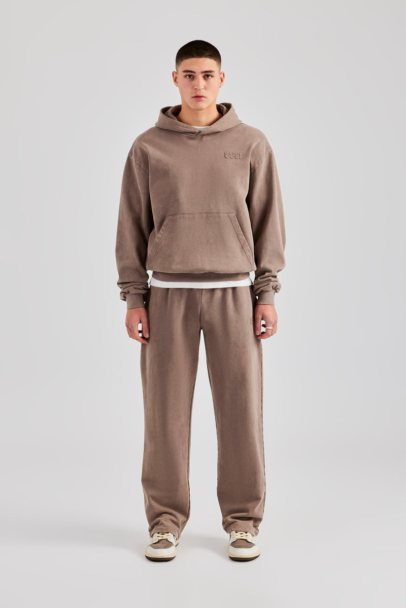 Washed Hooded Tracksuit - Taupe