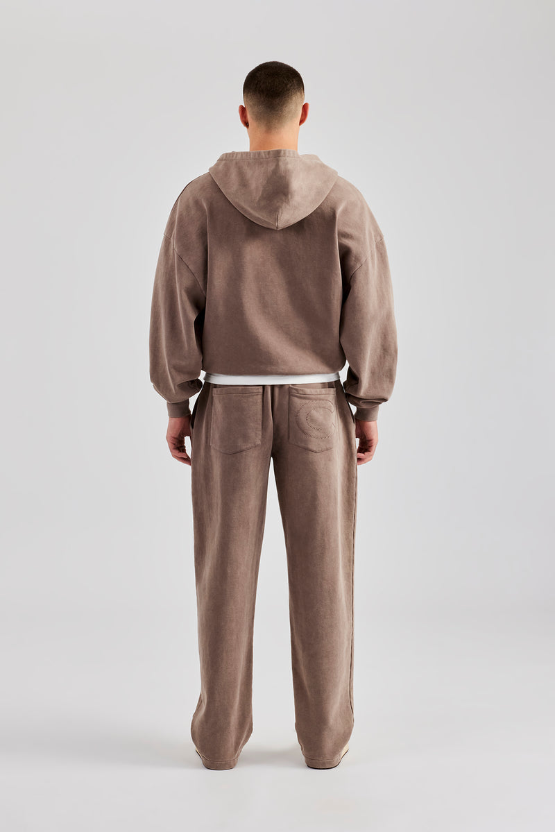 Washed Hooded Tracksuit - Taupe