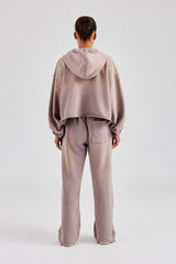 Washed Boxy Fit Zip Through Tracksuit - Mauve