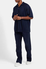 Relaxed Pleated Trouser - Navy