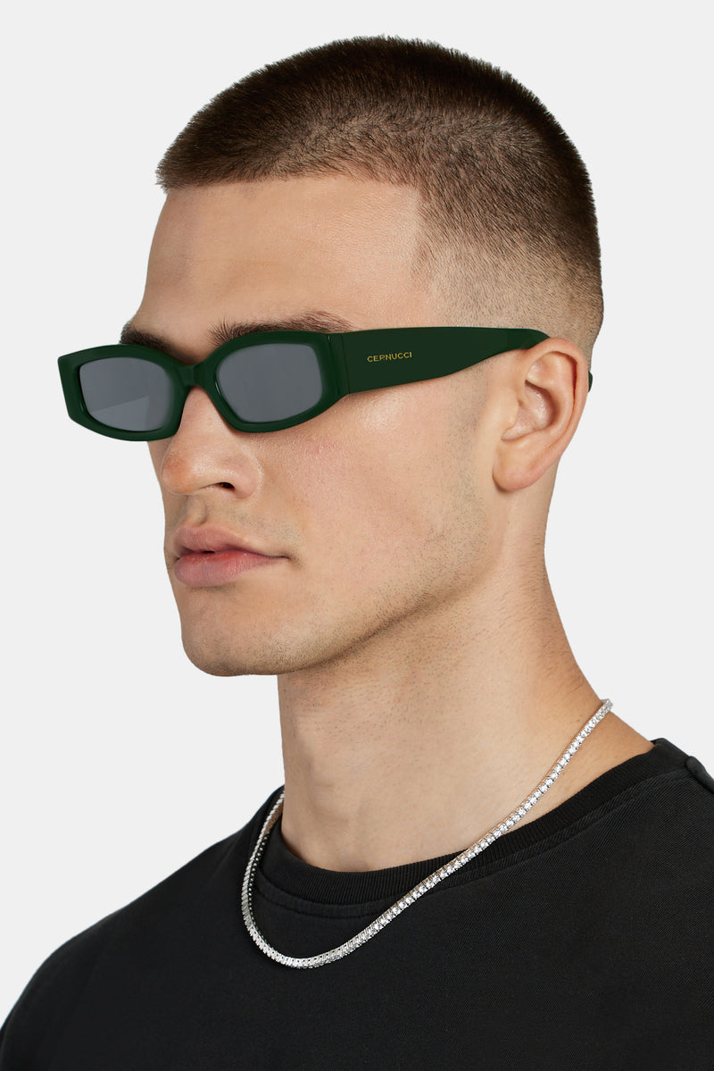 Narrow Lens Sunglasses - Green