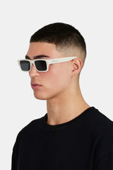 Rectangular Acetate Sunglasses - Ecru