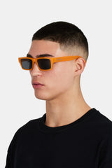 Rectangular Acetate Sunglasses - Orange